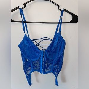 Blue corset top